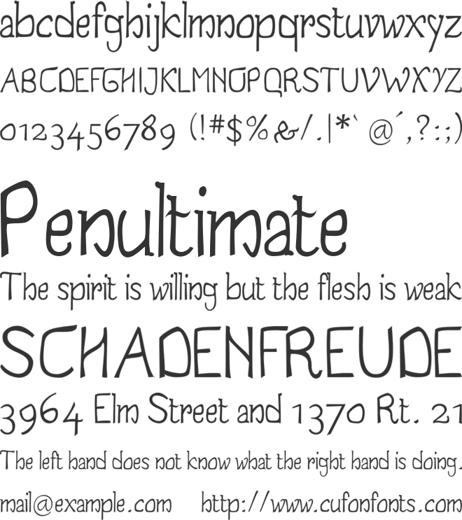 Jale font preview