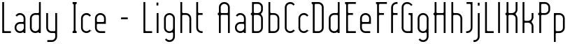 Lady Ice - Light font