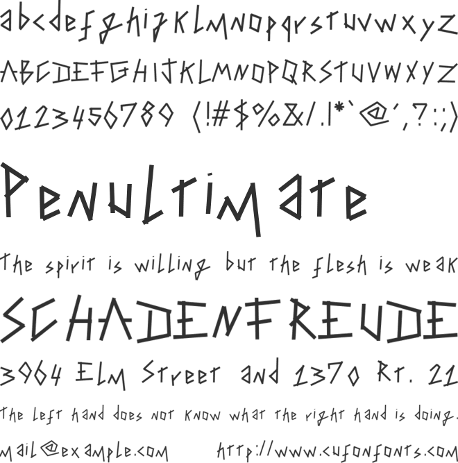 TapingYourHand font preview
