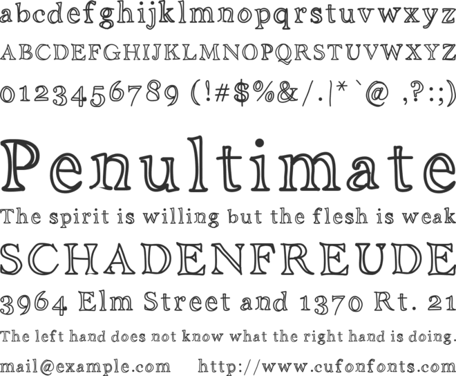 AniDitalini font preview