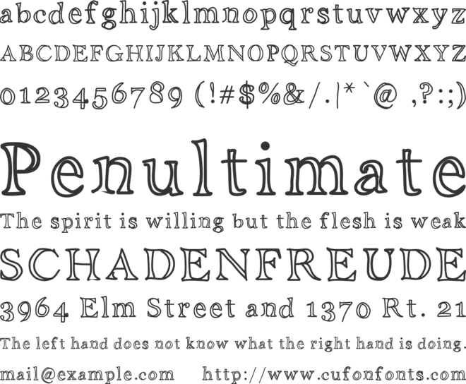 AniDitalini font preview