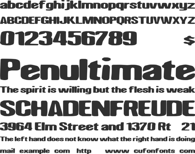 NightHawk font preview