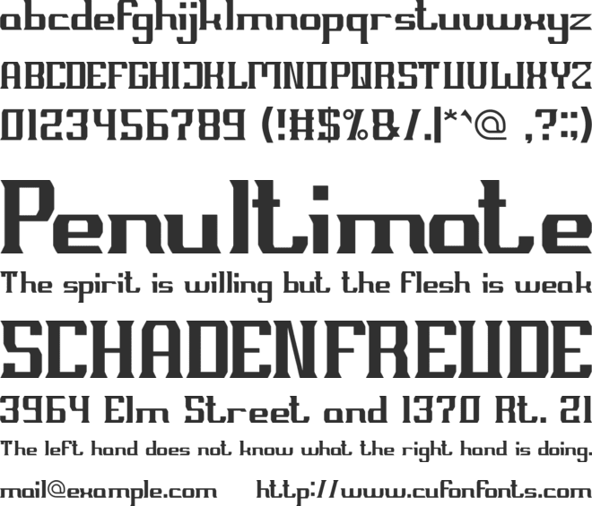 MILLENIUM 3 font preview