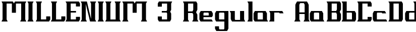 MILLENIUM 3 font download