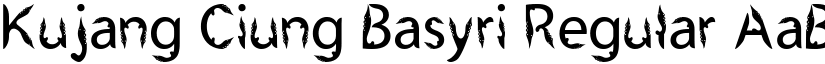 Kujang Ciung Basyri Regular font