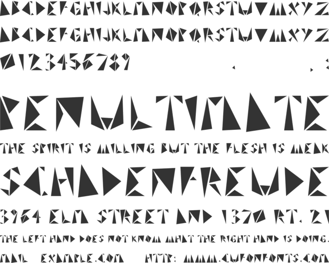 TRINISTA GRF font preview