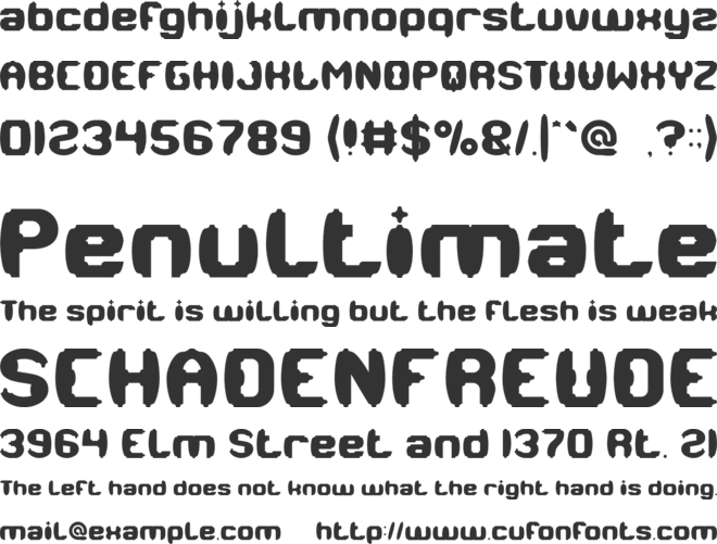 MODERN CRAFT font preview