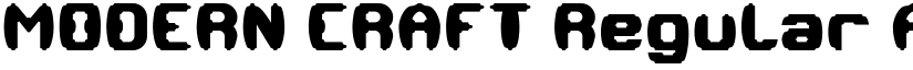 MODERN CRAFT Regular font