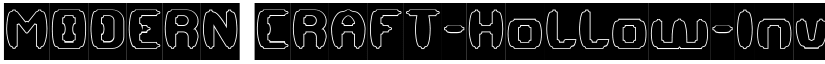 MODERN CRAFT-Hollow-Inverse Regular font