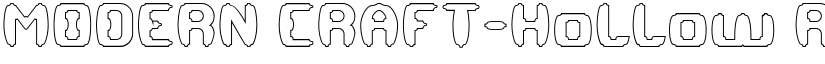 MODERN CRAFT-Hollow Regular font