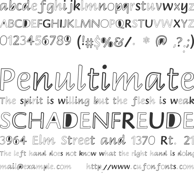 Peekaboo2 font preview