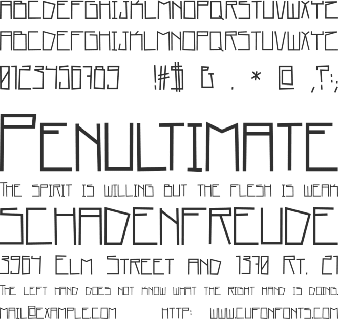 Home Square font preview