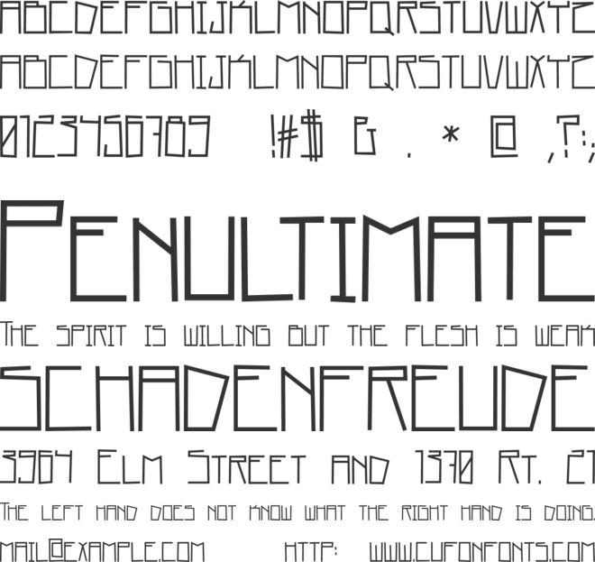 Home Square font preview