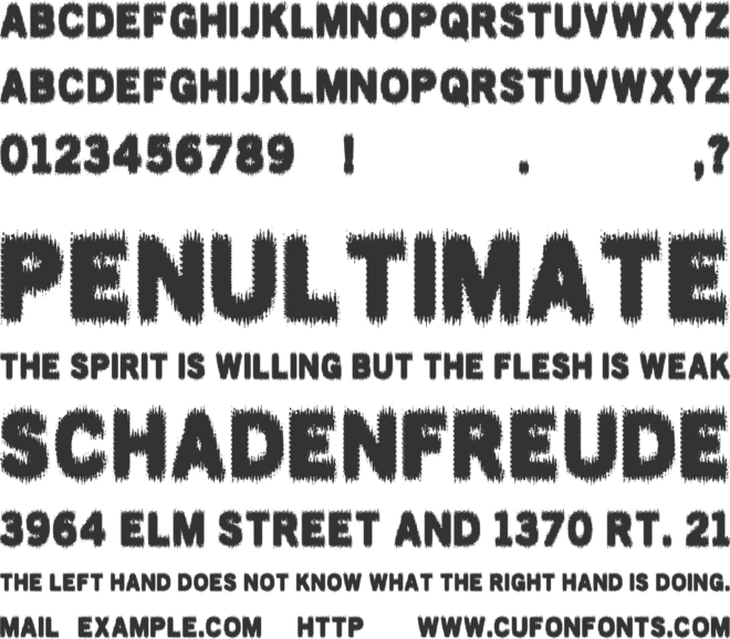 MUDDY TYRES font preview