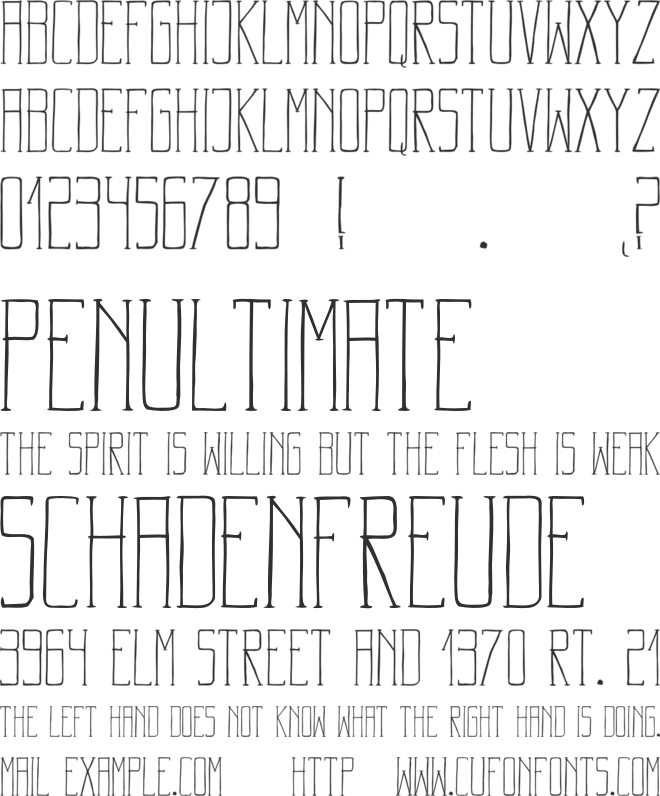 Badass Typography font preview