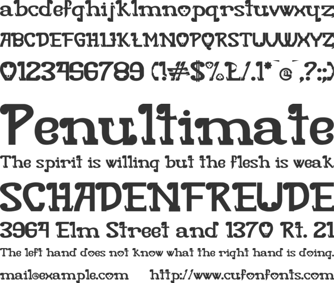 Rita Mouse font preview