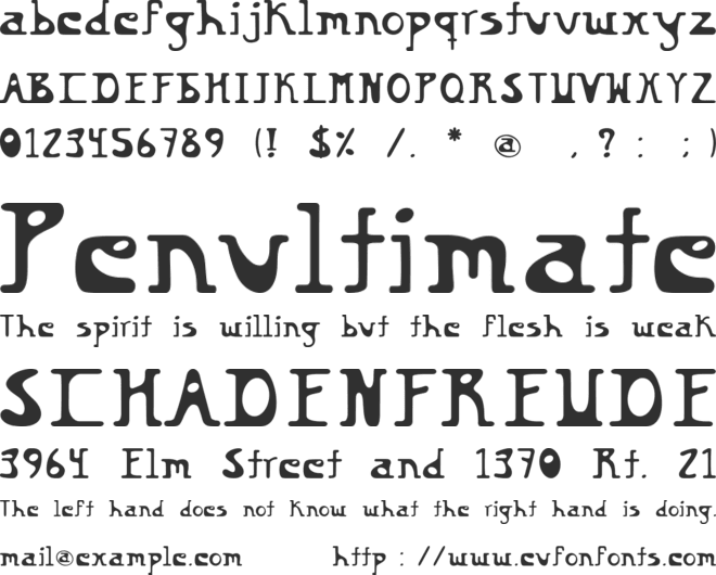 bikinny font preview