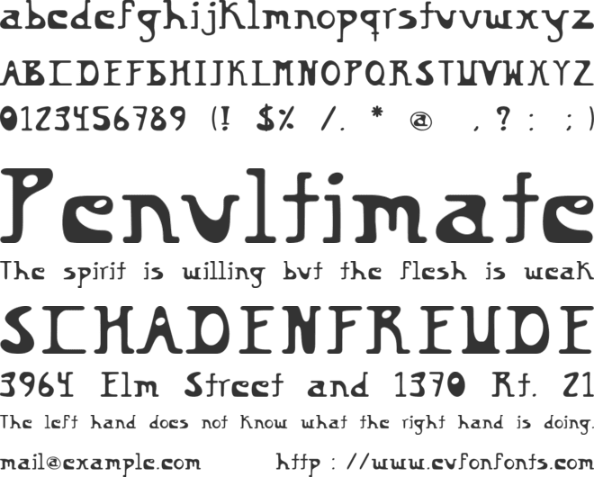 bikinny font preview