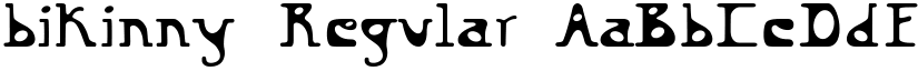 bikinny Regular font