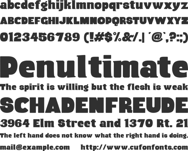 Musa font preview