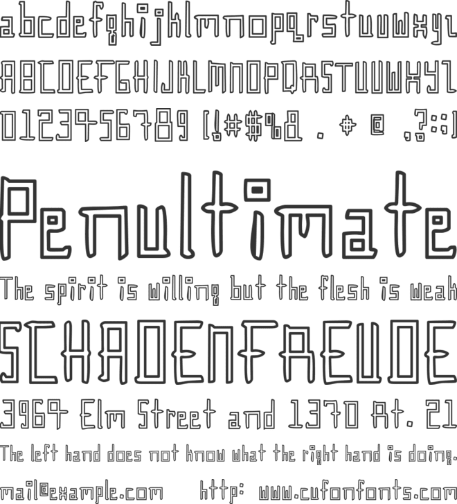 Gunther font preview