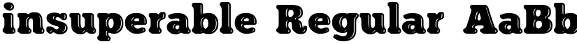 insuperable Regular font