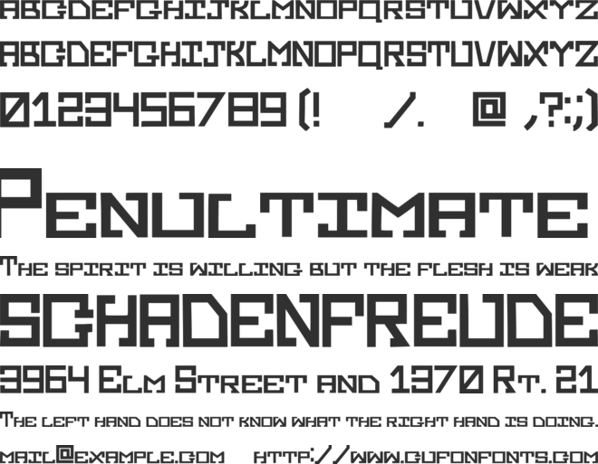 Kasattack font preview