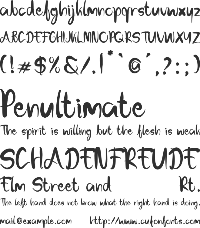 Wormies font preview