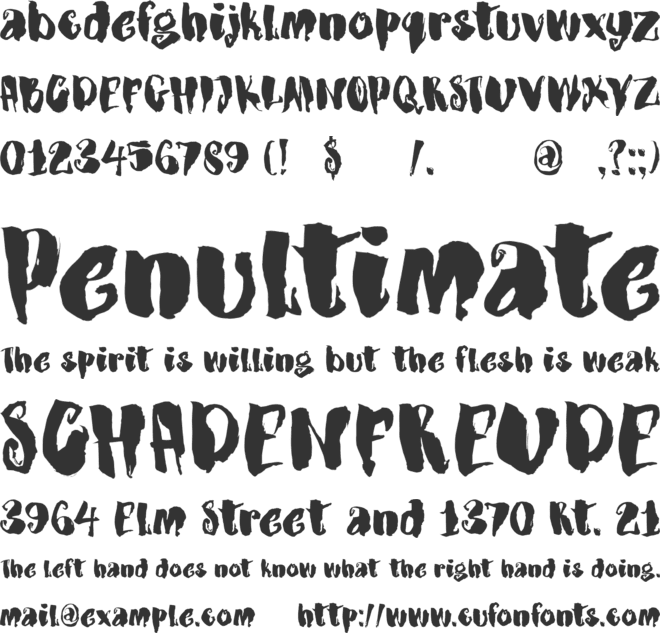 DK Dragonblood font preview