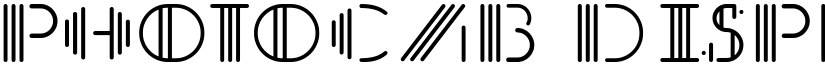 PhotoCab Display Regular font