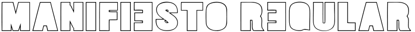 MANIFIESTO Regular font