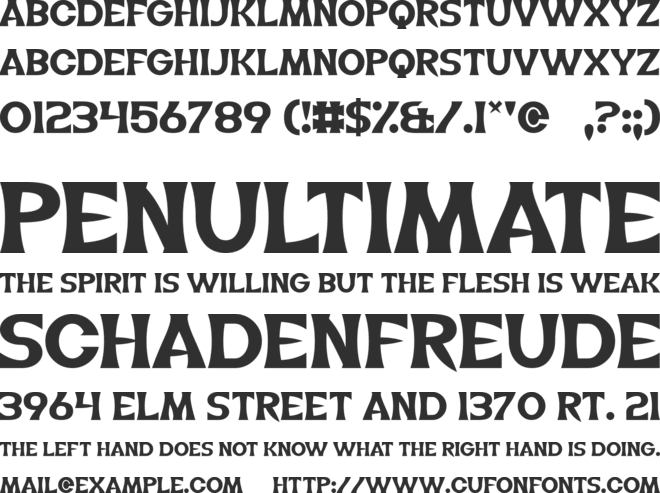 The Life of Flight font preview