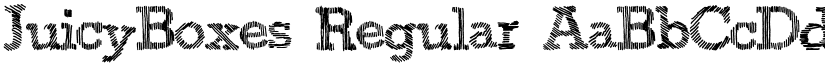 JuicyBoxes Regular font