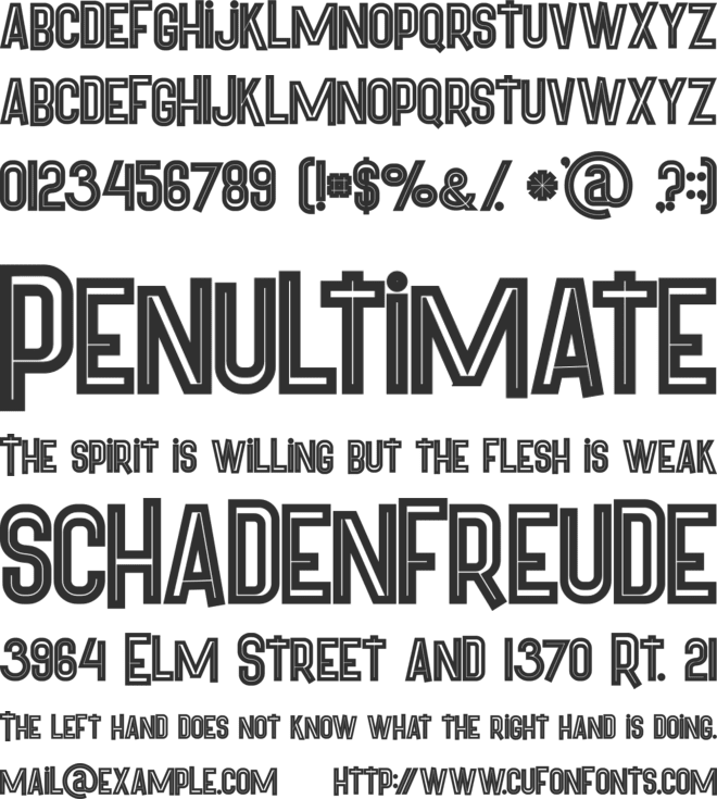 Pineapple  Inline font preview