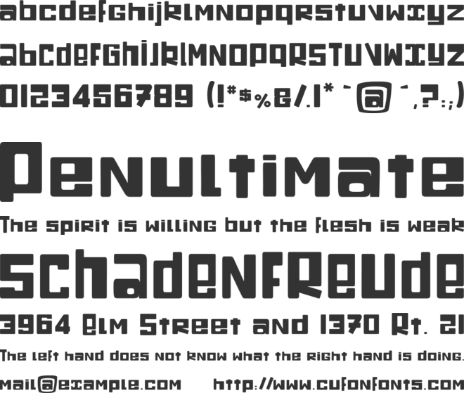 ChAUde-SoUriE font preview