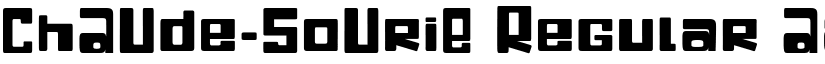 ChAUde-SoUriE Regular font