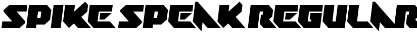 Spike Speak font download