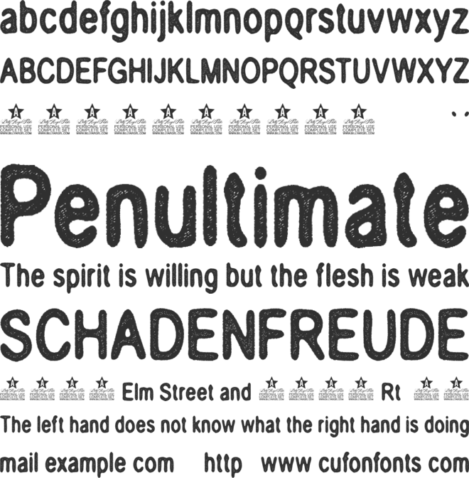 Classroom Personal Use font preview