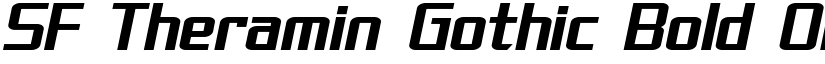 SF Theramin Gothic Bold Oblique font