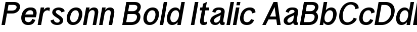 Personn Bold Italic font