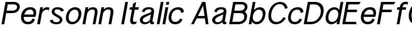 Personn Italic font