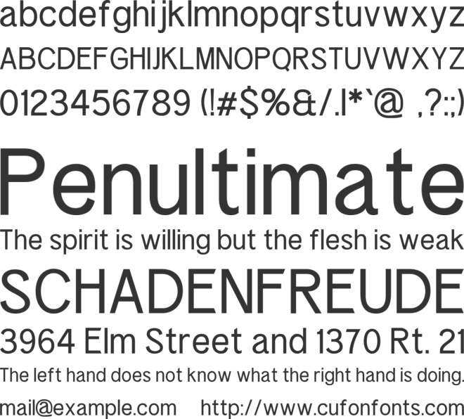 Personn font preview