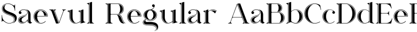 Saevul Regular font