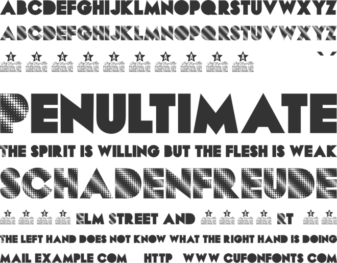 DOTZ PERSONAL USE font preview