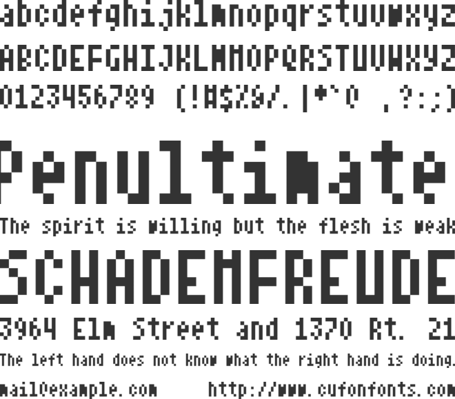 Notalot18 font preview