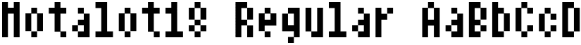 Notalot18 Regular font