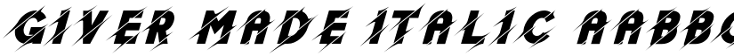 Giver Made Italic font