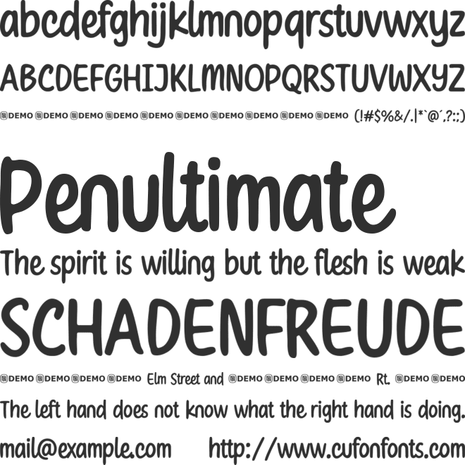 Crafty Notes font preview