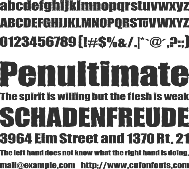 The Buster font preview