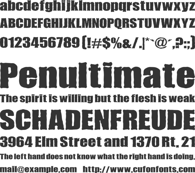 The Buster font preview